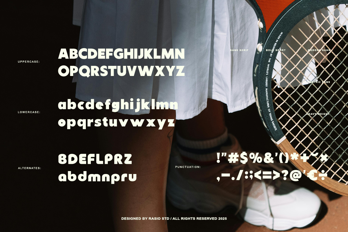 Melmo Modern Bold Sport Font, a Sans Serif Font by Rasio Studio (Photo 2 of 8)