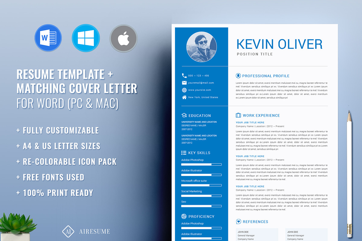 Resume Template Word, a Resume Template by A1RESUME (Photo 2 of 4)