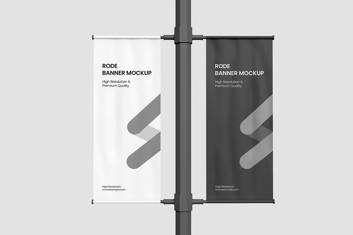Street Pole Banner Mockup PSD, an Advertising Mockup by graphypix (Photo 3 of 4)