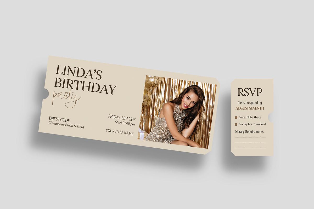 Event Ticket Template, an Invitation Template by BrandPacks (Photo 3 of 5)