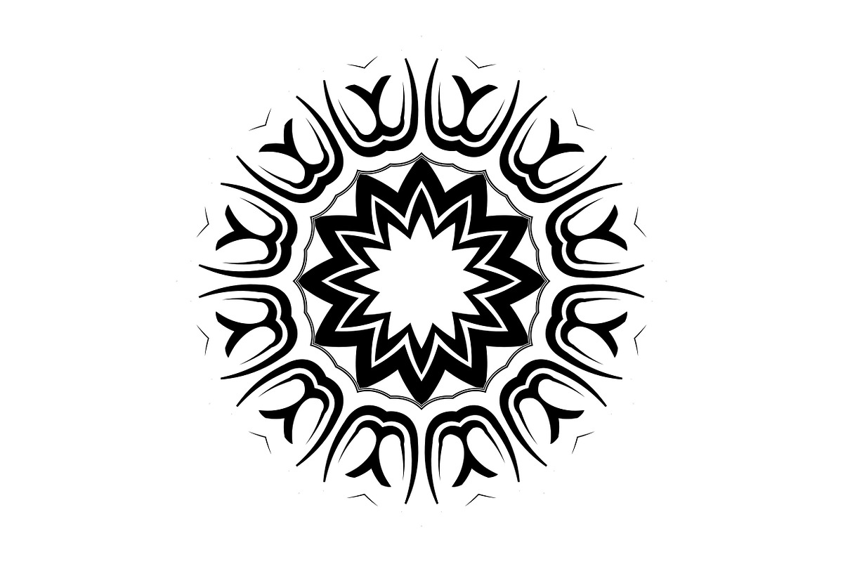 Black White Mandala Illustration Set, a Decorative Illustration by NJ Himel (Photo 94 of 101)