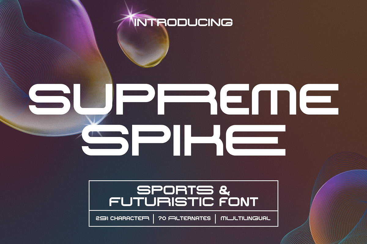 Supreme Spike - Sports & Futuristic, a Font by BearyType Studio (Photo 1 of 7)