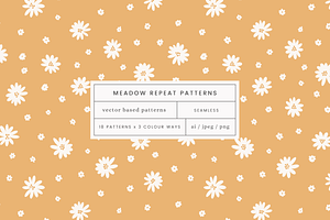 Meadow Flower Repeat Patterns