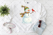 Christmas Cute Funny Snowman PNG, an Illustration by Craft Nest (Thumbnail 4 of 6)