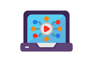 Media Flat Icon, an Icon by Pexelpy