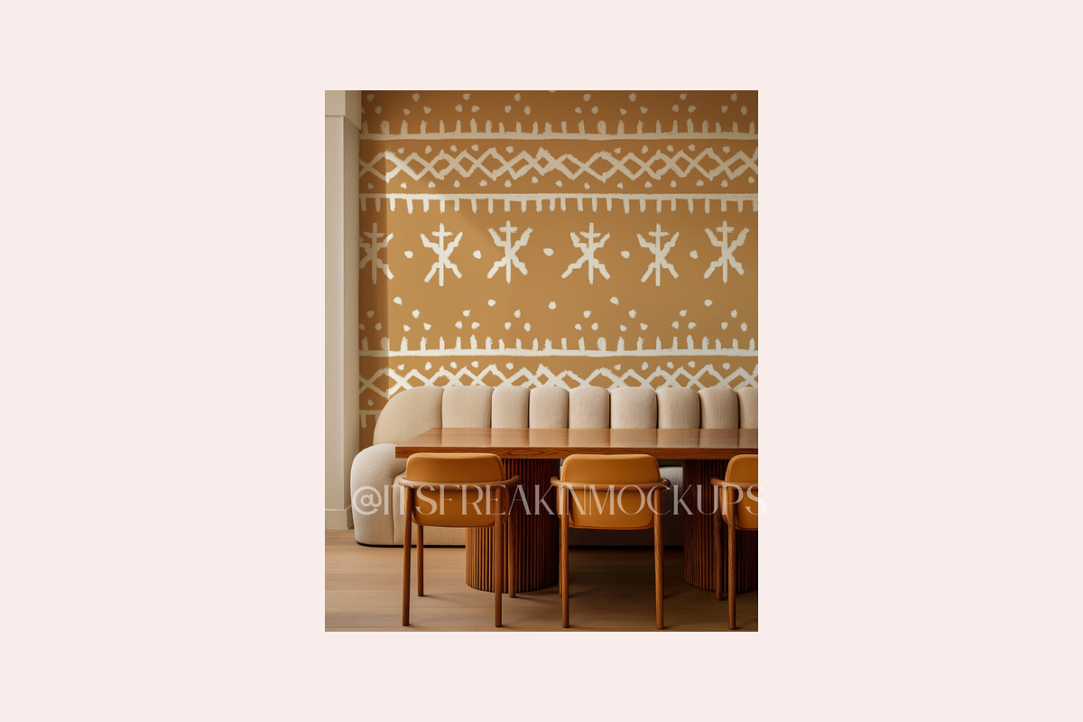 PSD Dining Room Wallpaper Mockup, a Household Mockup by ItsFreakinMockups (Photo 2 of 4)