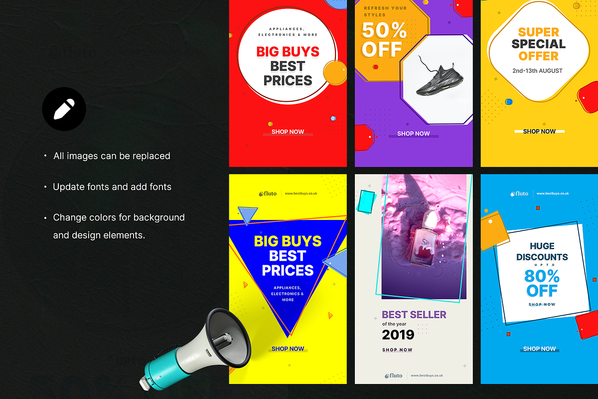 Bolder Social Media Kit +Puzzle Post, a Social Media Template by Fluto Creative Studio (Photo 7 of 9)