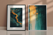 Emerald Gold Abstract Illustration, a Decorative Illustration by Housui Patterns (Thumbnail 5 of 9)