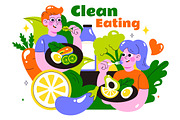 10 Clean Eating Illustration, a Food Illustration by denayunebgt (Thumbnail 4 of 4)