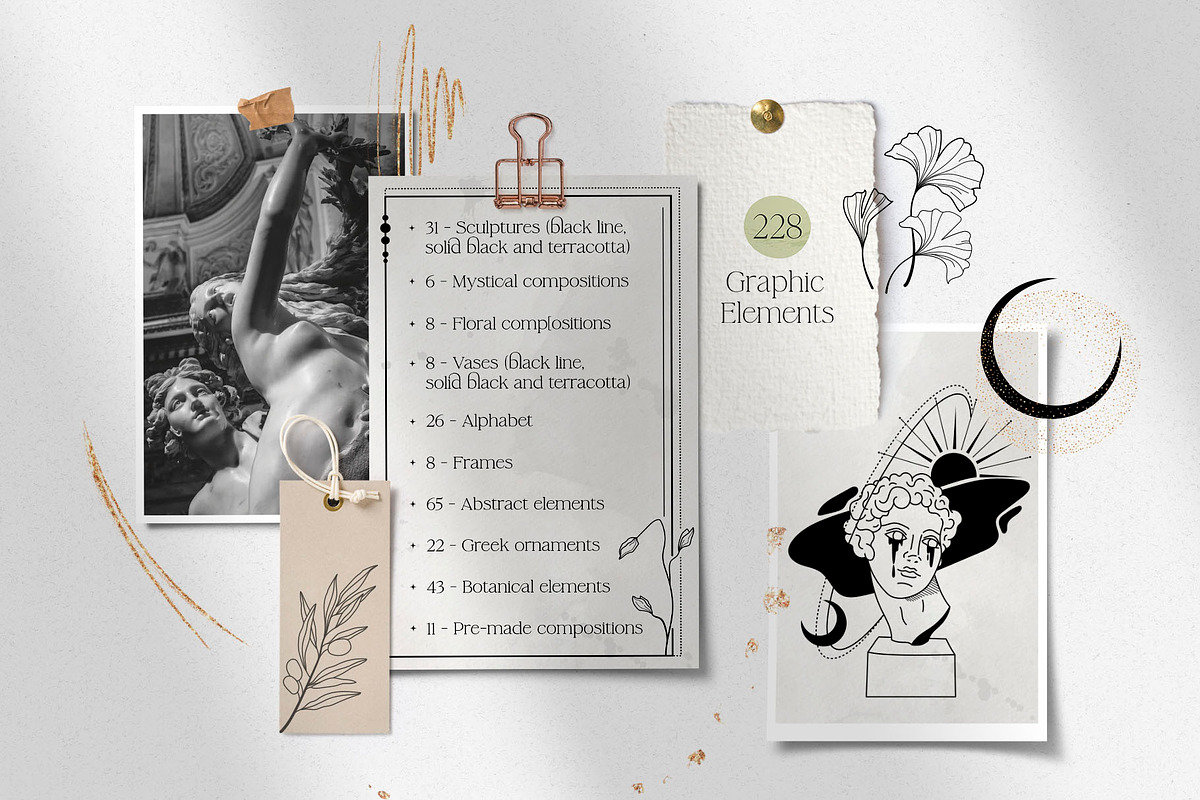 Antique greek beauty - designs kit, a Person Illustration by My Space Garden (Photo 2 of 19)