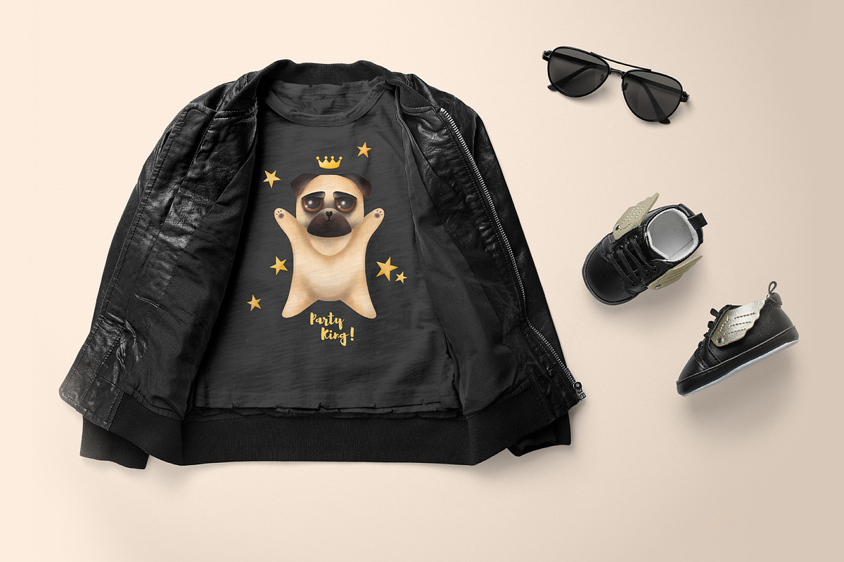 Big collection of cute pugs, an Animal Illustration by YuNa (Photo 6 of 8)