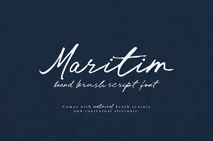 Maritim | Brush Script, a Handwritten Font by Letteratom