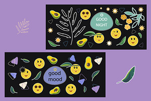 Funny Hipster Avocado Stickers