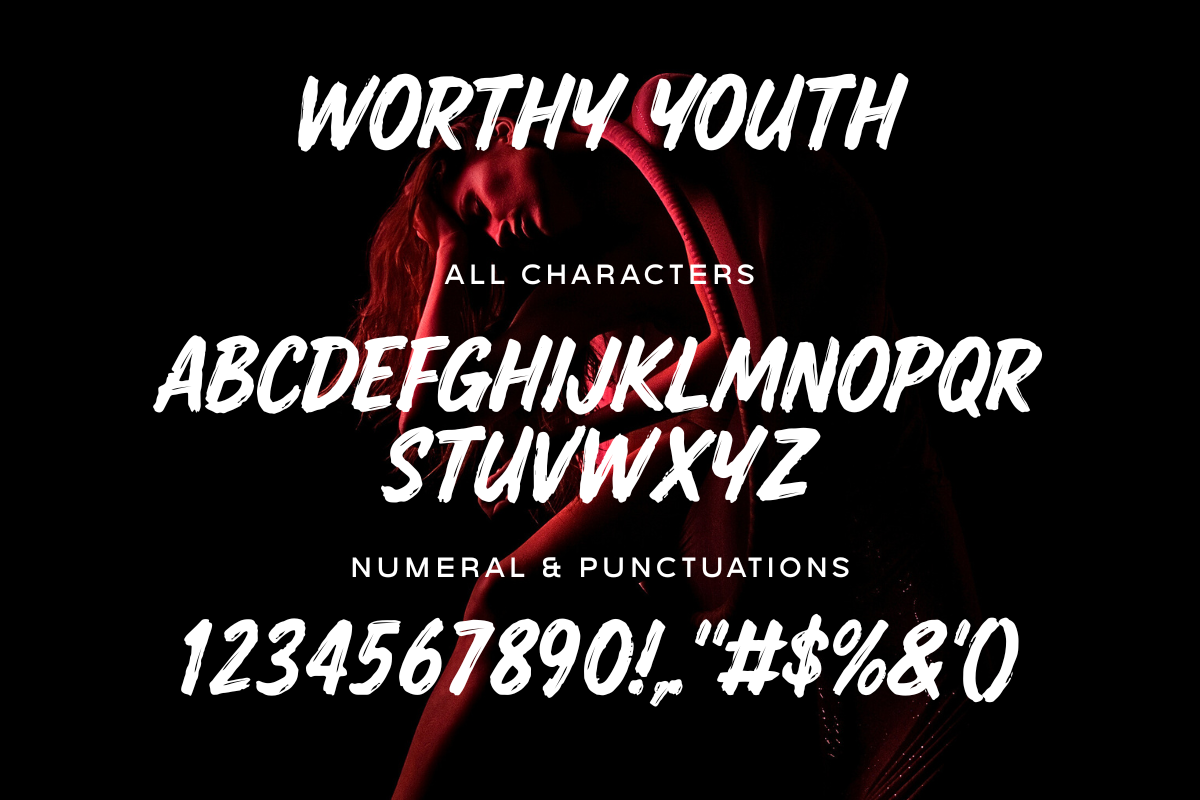Worthy Youth – Brush Font, a Handwritten Font by Fikryal Studio (Photo 14 of 15)