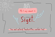 Siget - Handwritten Marker Font, a Handwritten Font by Gittype (Thumbnail 1 of 5)