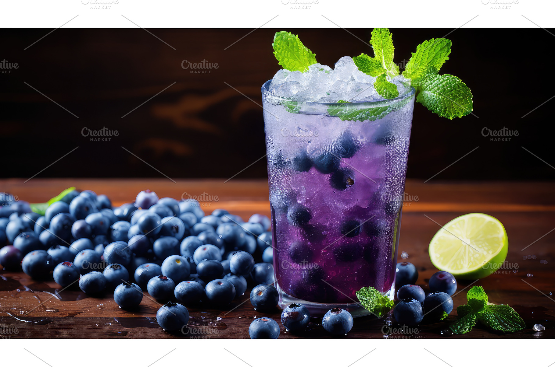 vodka ice mojito drink icy ai, a Food & Drink Photo by pikepicture
