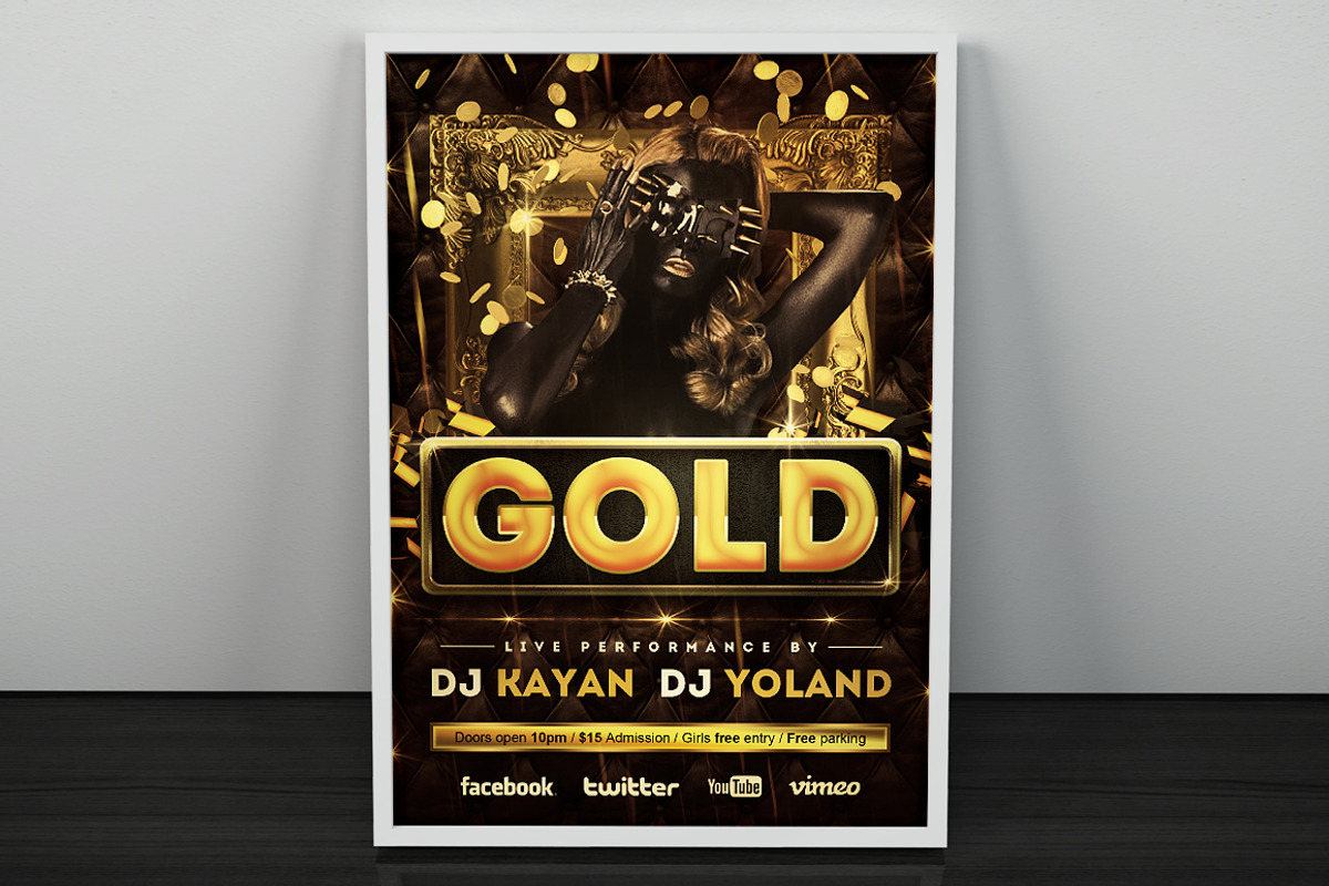 Gold - Flyer / Poster, a Flyer Template by VectorMedia (Photo 3 of 8)