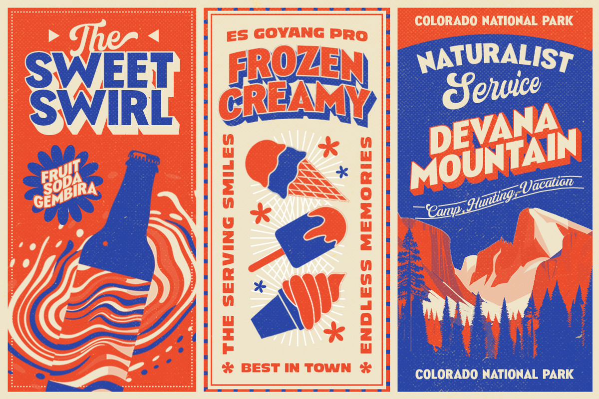 Revelique | Retro Sans Serif, a Sans Serif Font by Typeskets (Photo 8 of 9)