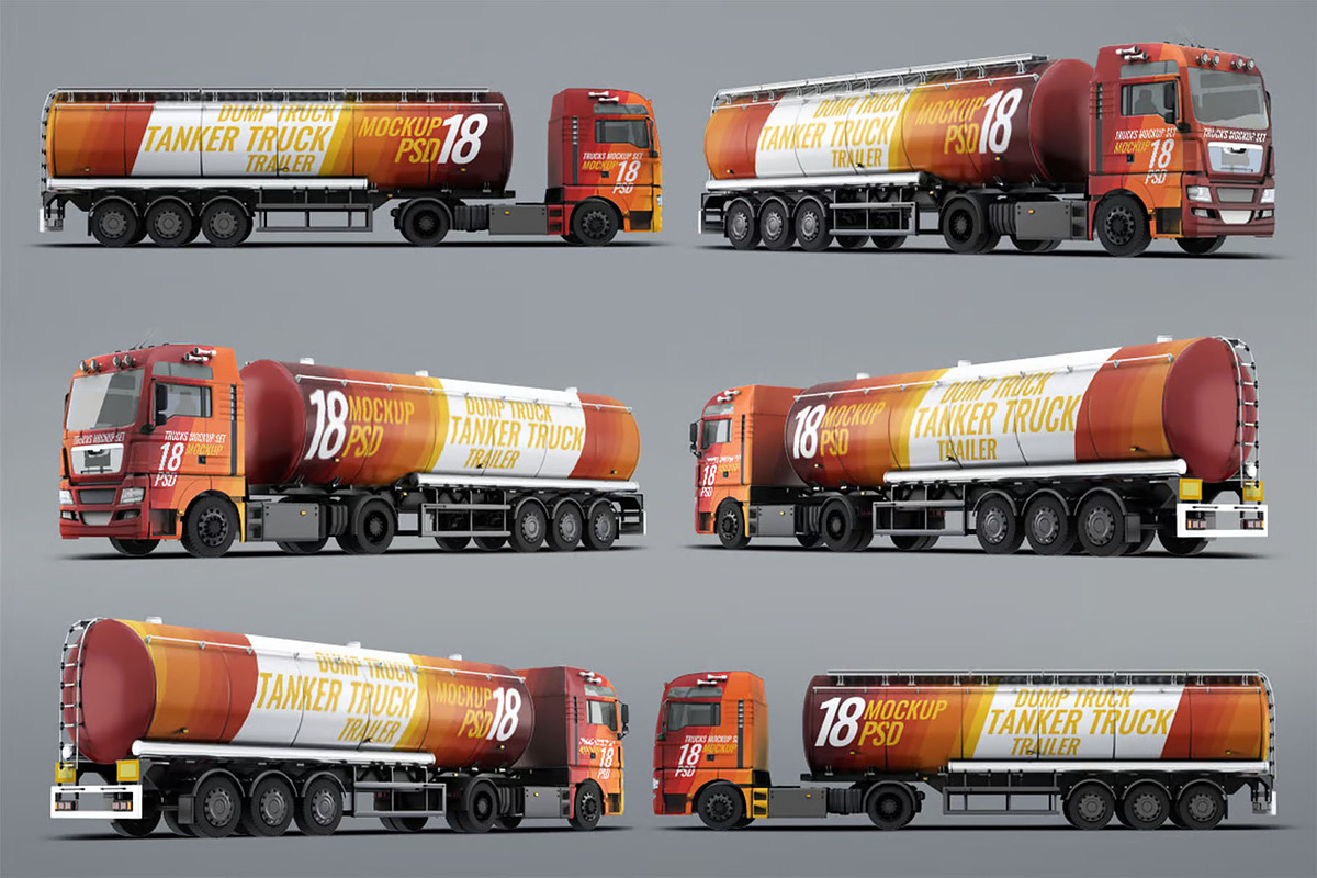 Trucks Mock-Up, a Product Mockup by DesignRushMarket (Photo 2 of 13)
