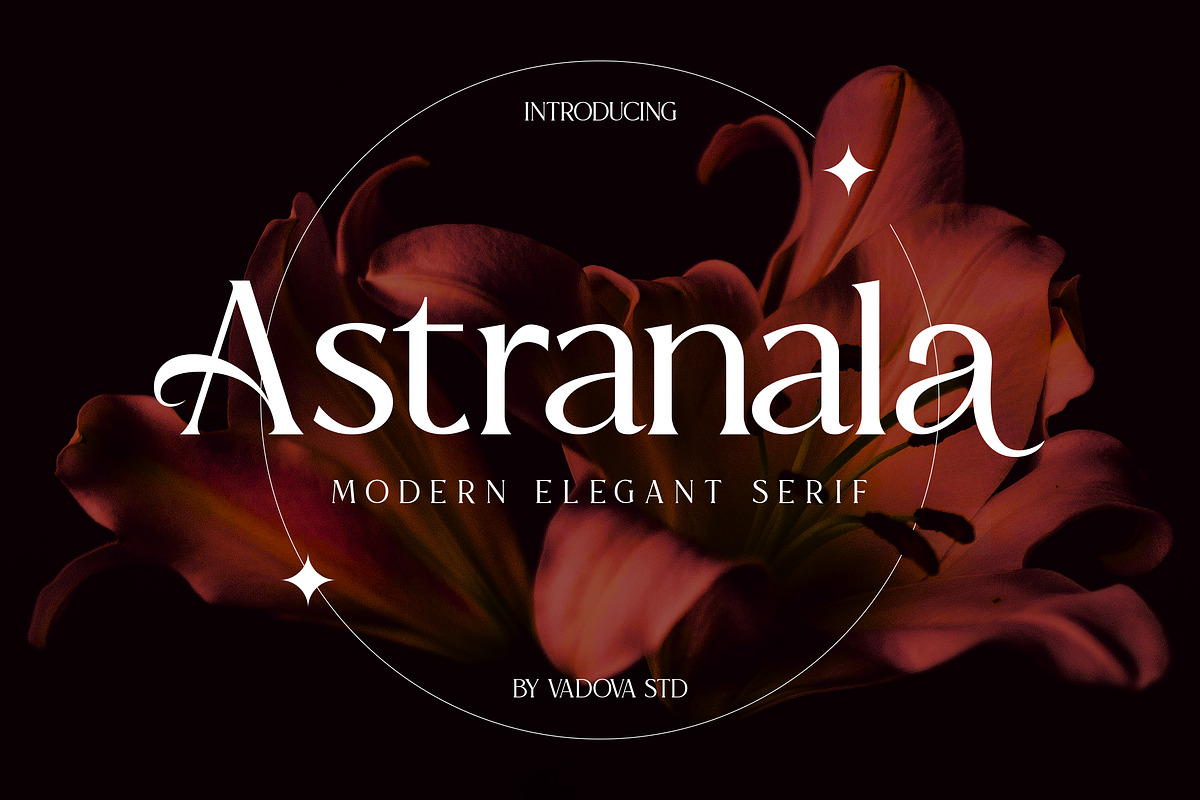 Astranala Modern Elegant Serif Font, a Serif Font by Vadovastd (Photo 1 of 7)