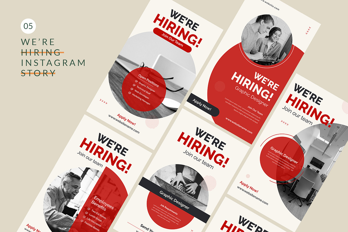 We're Hiring Instagram Stories, a Social Media Template by Pixelpick