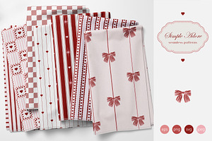 Simple Adore - Seamless Patterns, a Pattern Graphic by InaCorart
