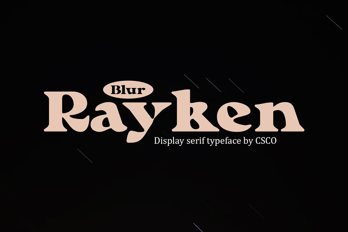 Rayken Blur, a Serif Font by Craft Supply Co. (Photo 1 of 8)