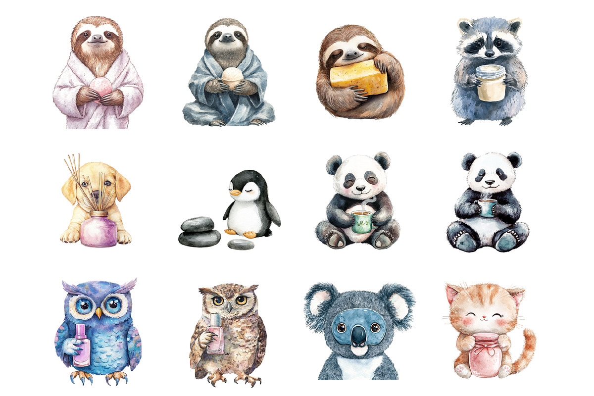 Beauty and Spa Essentials Cute Anima, an Illustration by Design Market (Photo 3 of 3)