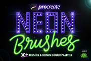 30+ Procreate Neon Brushes, a Brush Add-On by Nurmiftah (Thumbnail 1 of 13)