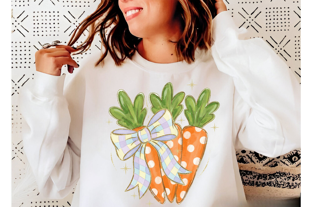 Glitter Coquette Easter Carrots Png, an Illustration by Designking (Photo 4 of 6)
