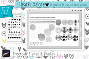 Hearts Galore | 57 Hand Drawn Hearts, a Brush Add-On by Jande Summer (Thumbnail 2 of 5)