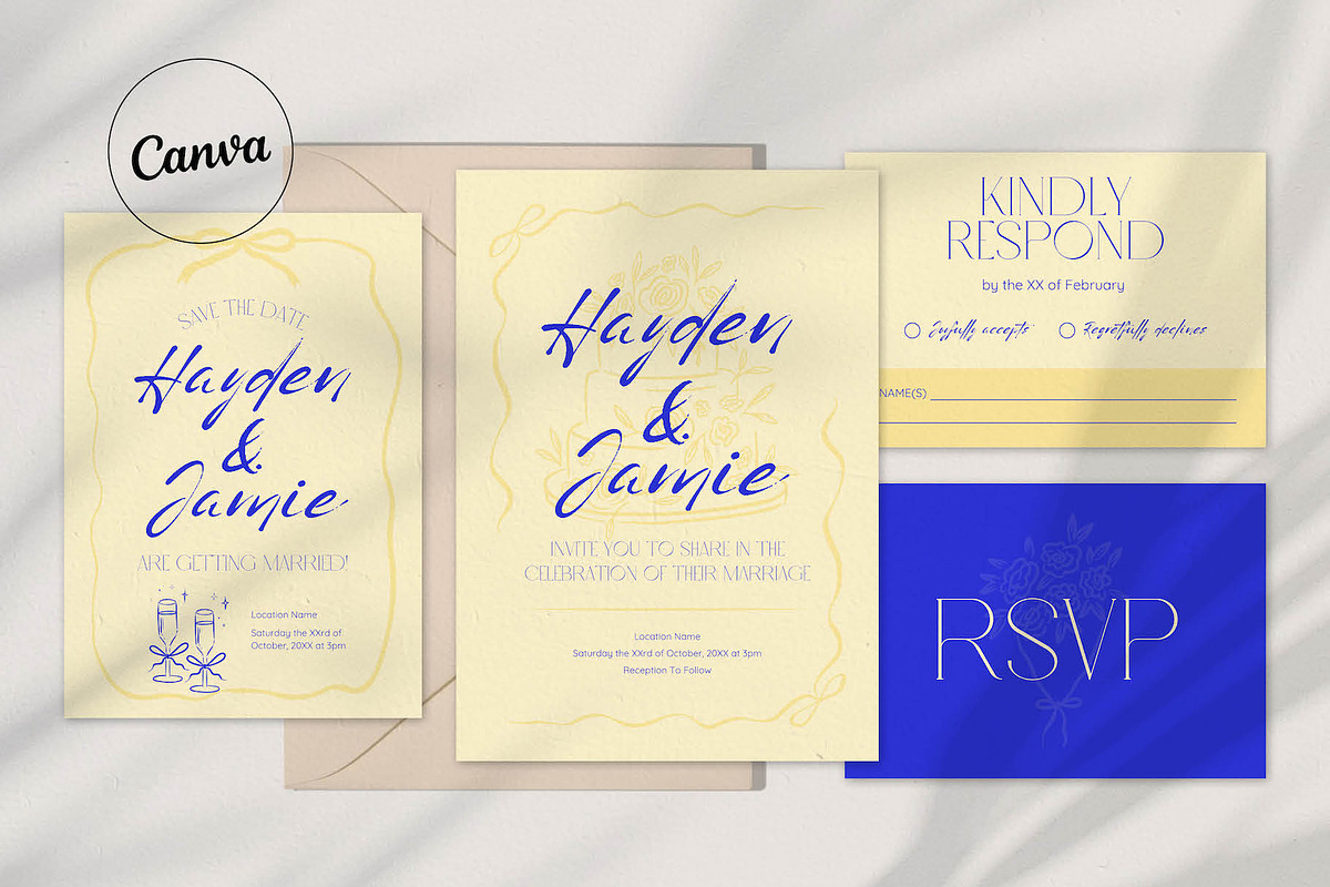 Elegant Canva Wedding Invite Suite, a Templates & Theme by StudioSage (Photo 1 of 5)