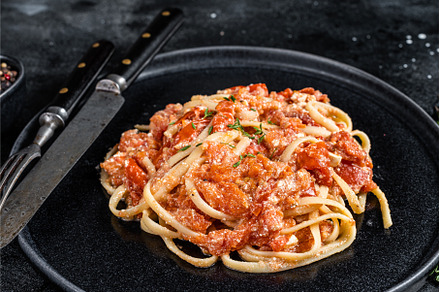 Feta pasta with Oven baked cherry, a Food & Drink Photo by composter-box@mail.ru