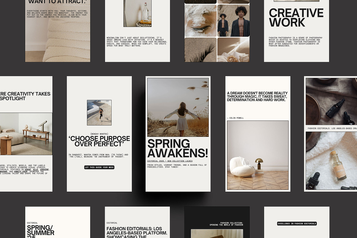 Editorial Instagram Story Templates, a Social Media Template by Moscovita Studio (Photo 3 of 10)