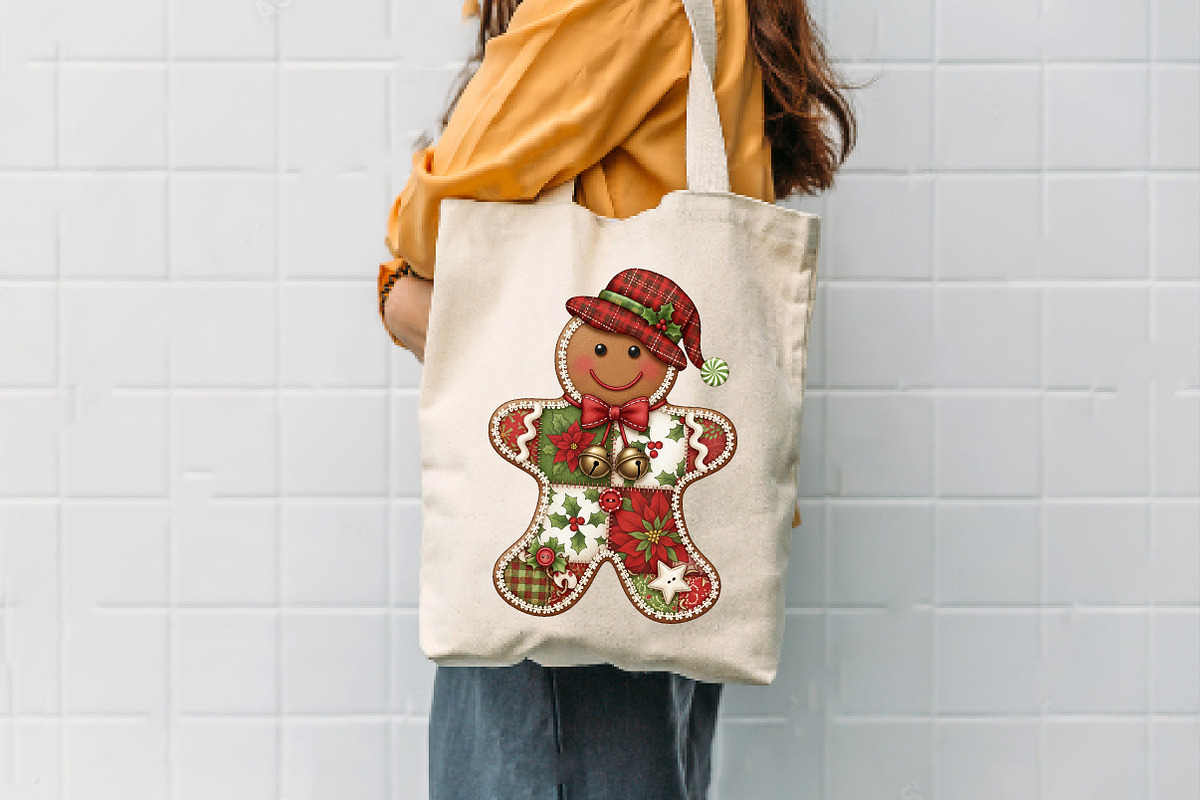 Christmas Patchwork Gingerbread Man, an Illustration by Dream Creation (Photo 5 of 5)