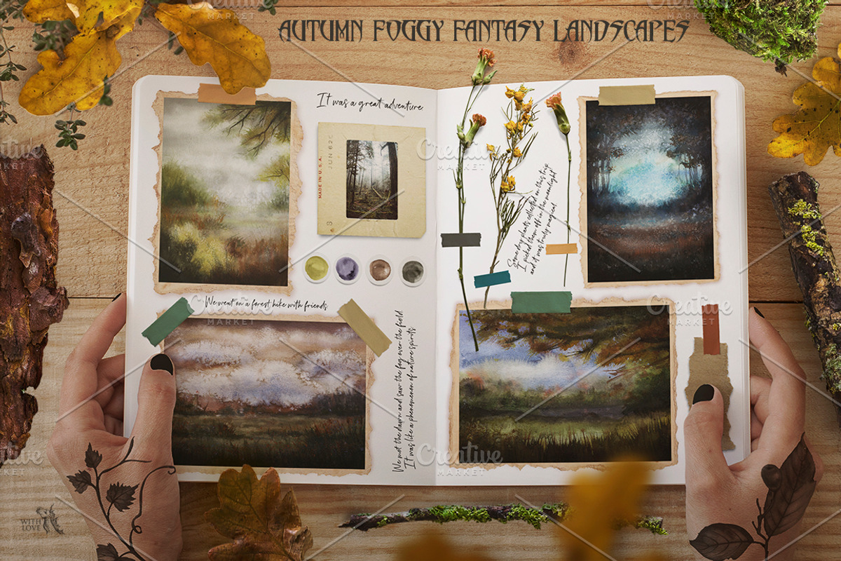 Mabon Celtic Autumn Watercolor Set, an Illustration by Fluffy Unicorn (Photo 5 of 11)