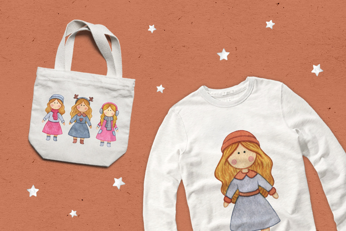 Christmas dolls, a Decorative Illustration by CreativeByLu (Photo 2 of 4)