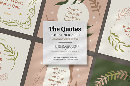 Boho Botanical Quotes Instagram Post