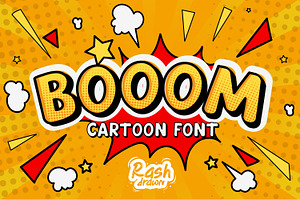 Booom, a Handwritten Font by Rashdrawn