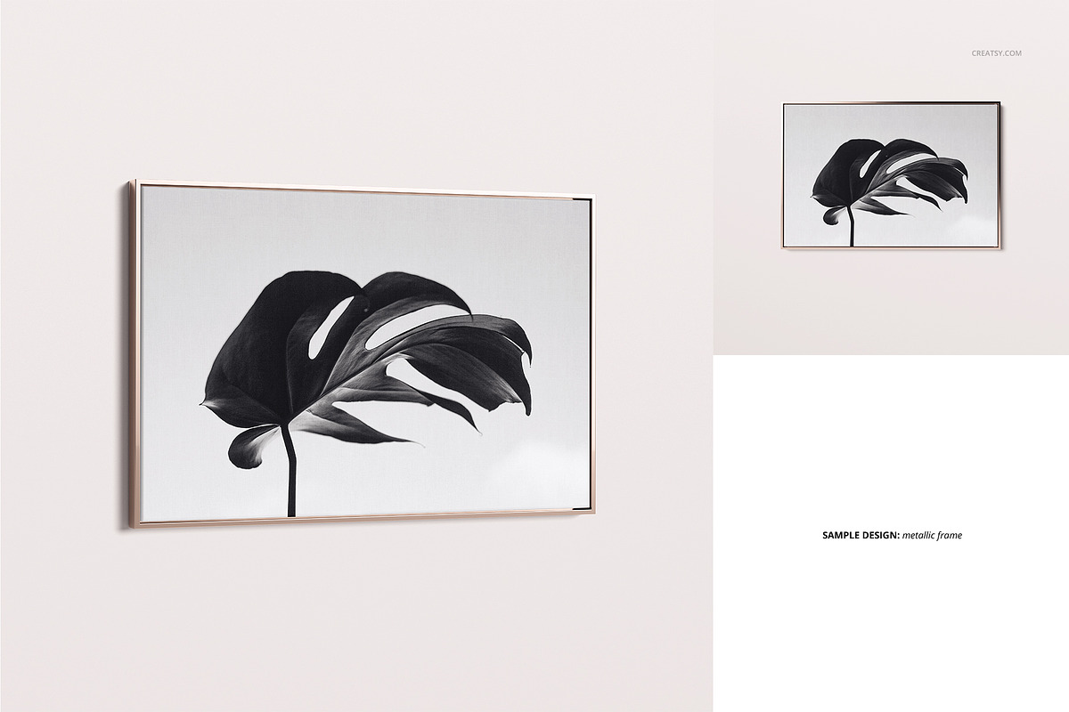Canvas in Floater Frame Mockup Set, a Poster Template by creatsy5 (Photo 10 of 15)