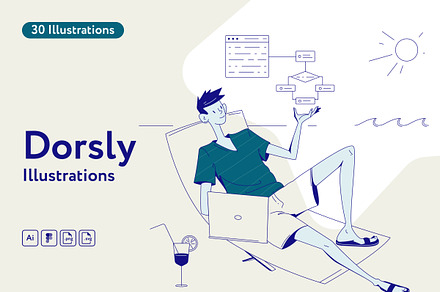 Dorsly Developers Illustrations, a Technology Illustration by Welovegraphics