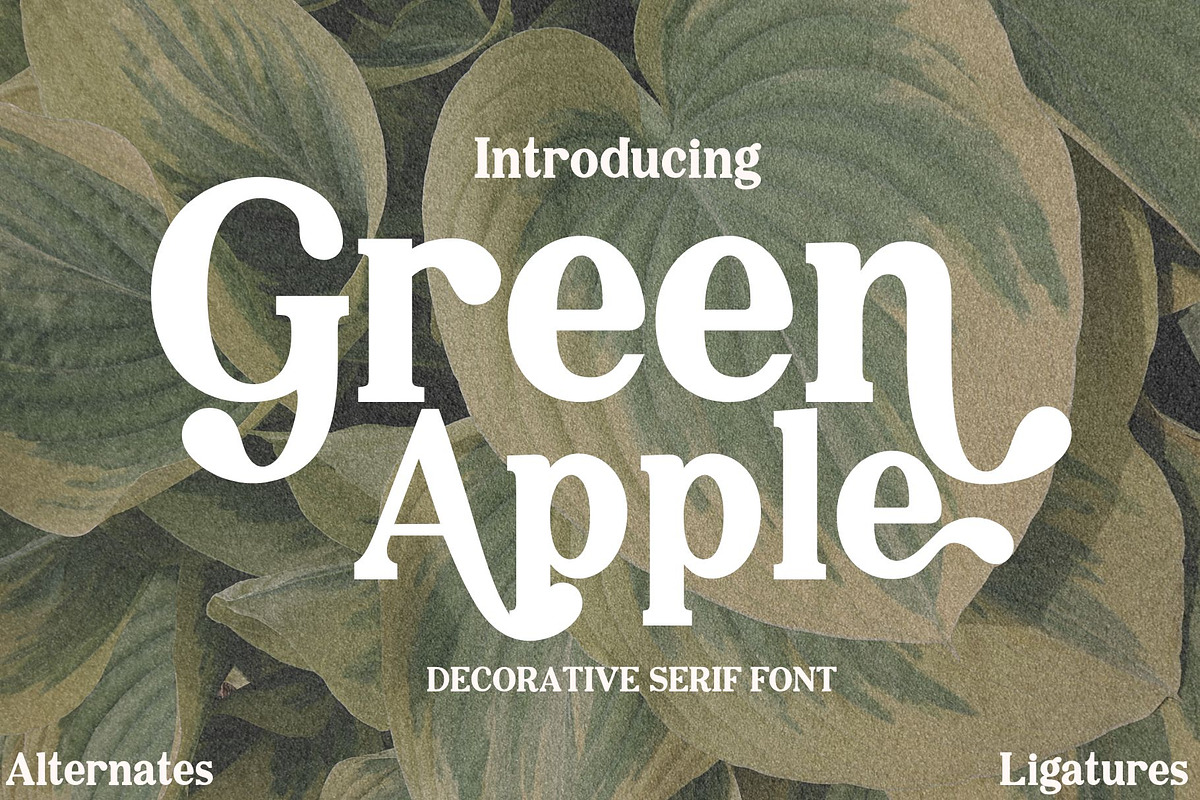 Green Apple, a Serif Font by Aditastudios (Photo 1 of 6)