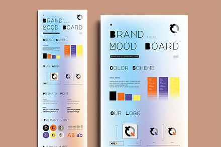 Brand Mood Board Template, an UI Kit Template by MightyDesign