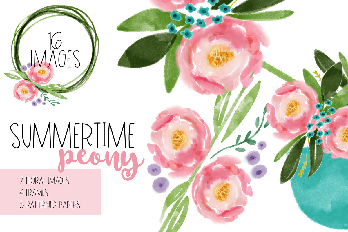 Summertime Peonies, an Illustration by Jande Summer (Photo 1 of 4)