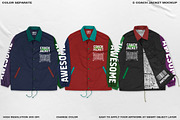 5 Coach Jacket - Mockup, a Hoody Mockup by DaldSgh (Thumbnail 3 of 9)
