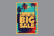 Summer Sale grunge vector poster set, a Seasonal Illustration by PoPaShop (Thumbnail 6 of 9)