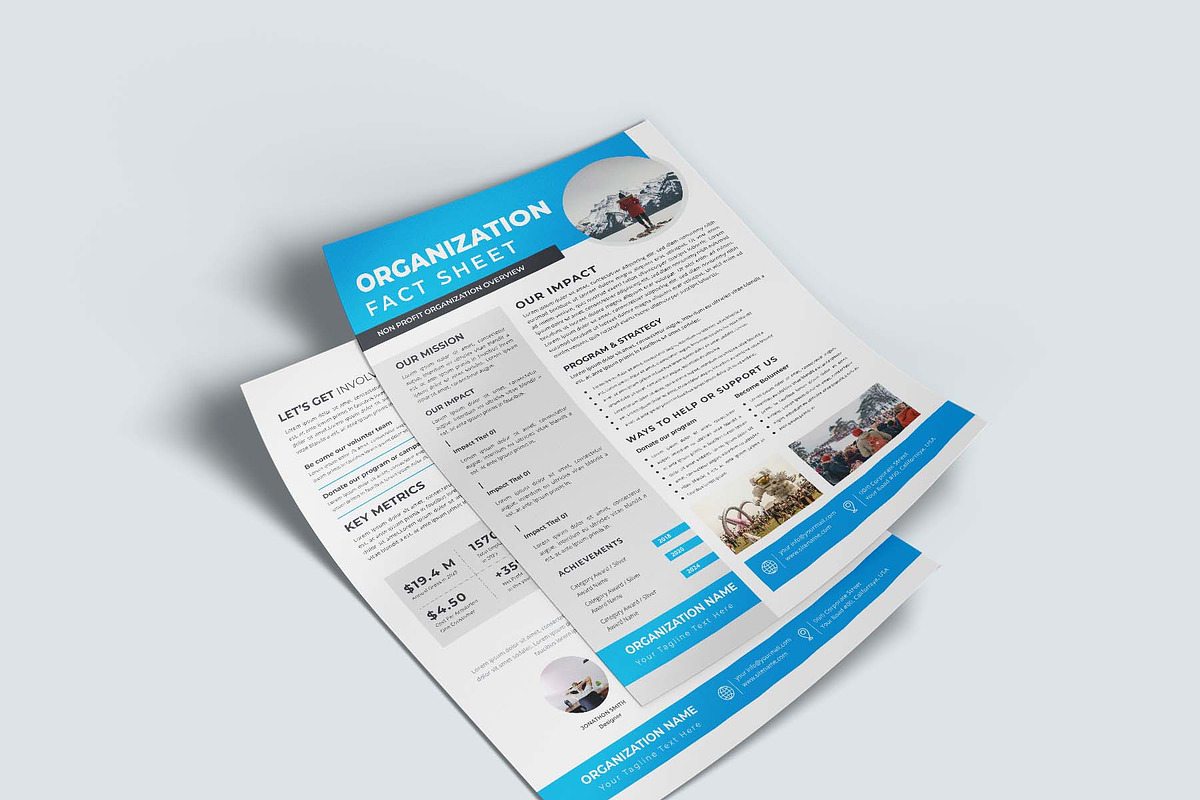 Nonprofit Organization Fact Sheet, a Flyer Template by design_hut (Photo 2 of 4)