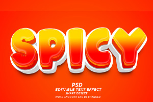 Spicy PSD 3d Editable Text Effect