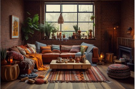 Inviting Home interior boho living, a Nature Photo by Ylivdesign