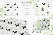 Panda Watercolor illustrations, an Animal Illustration by Fedulova Art (Thumbnail 6 of 11)